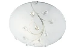 Embellished Round Petal Flush Ceiling Light