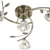 Sierra Antique Brass Semi Flush Ceiling Light