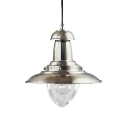 Fishermans Satin Silver Ceiling Light