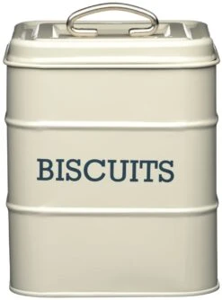 Living Nostalgia Biscuit Storage Tin Cream