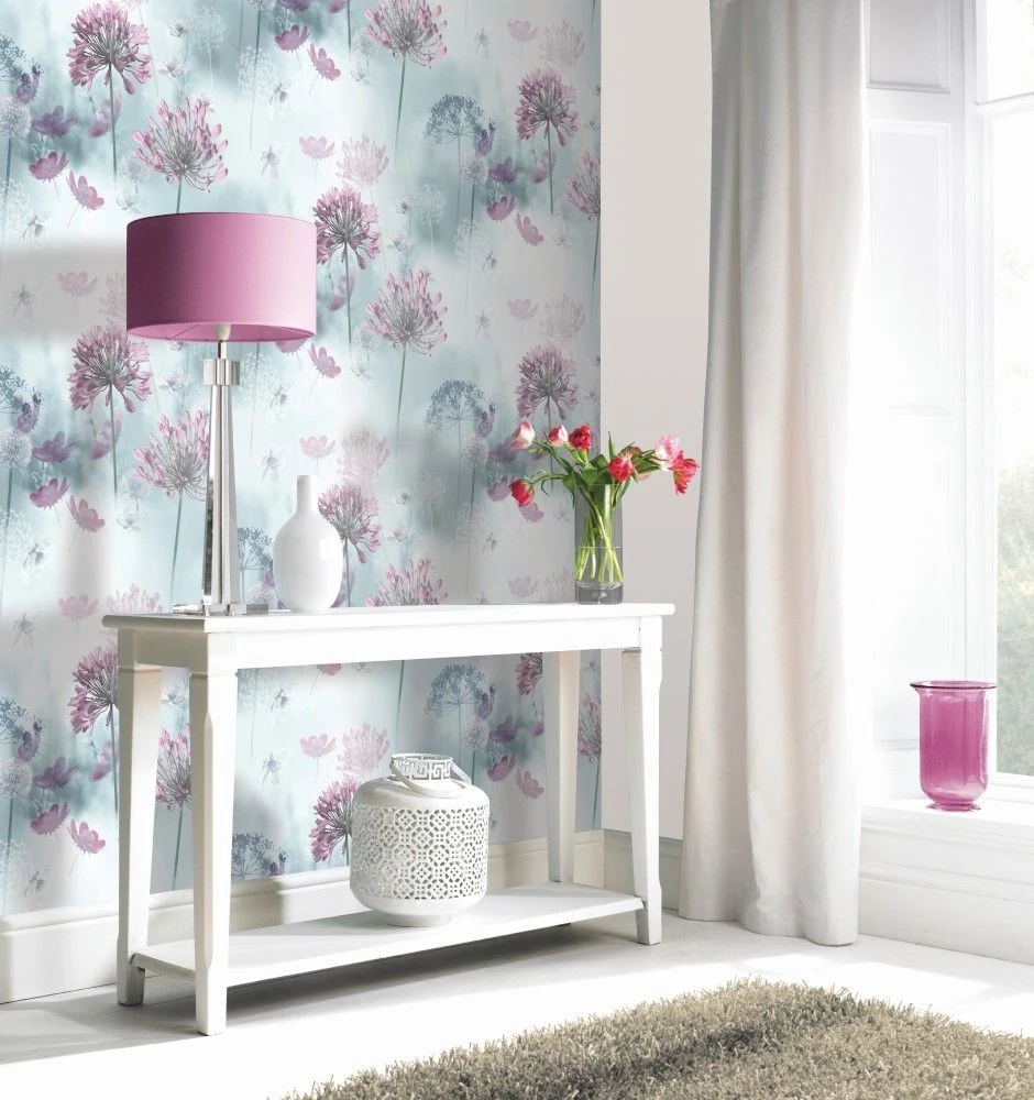 Arthouse Spring Meadow Duck Egg Wallpaper - Image 2