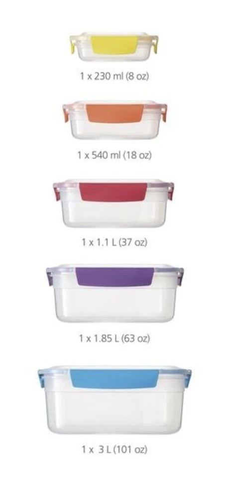 Joseph Joseph Nest Lock 5-Piece Container Set - Image 3