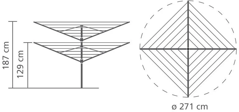 Brabantia Rotary Dryer Lift-O-Matic 40m - Image 3
