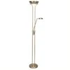 Searchlight Mother And Child Led Floor Lamp - Antique Brass