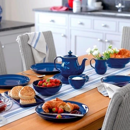 Denby Imperial Blue Medium Coupe Plate - Image 4