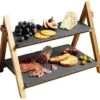 Artesa Two Tier Slate Serving Stand