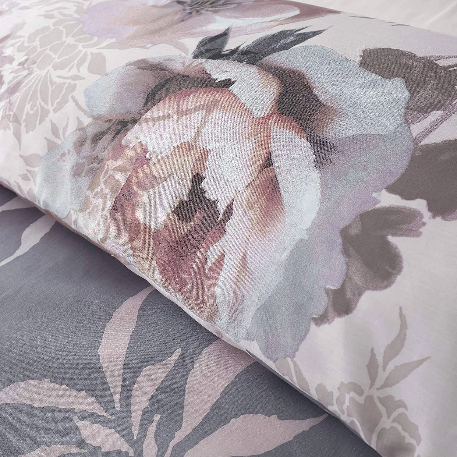 Catherine Lansfield Dramatic Floral Grey Duvet Set - Image 3