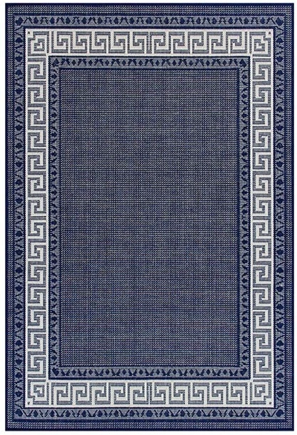 Oriental Weavers Greek Key Flatweave Blue Rug