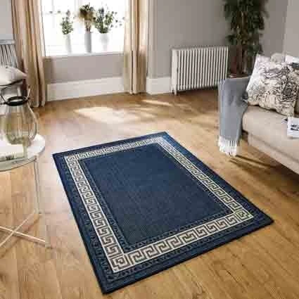 Oriental Weavers Greek Key Flatweave Blue Rug - Image 3