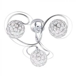 BHS Orianna Flush Ceiling 3 Light Chrome
