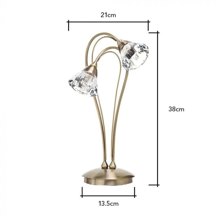 BHS Marianne Table Lamp Antique Brass - Image 4