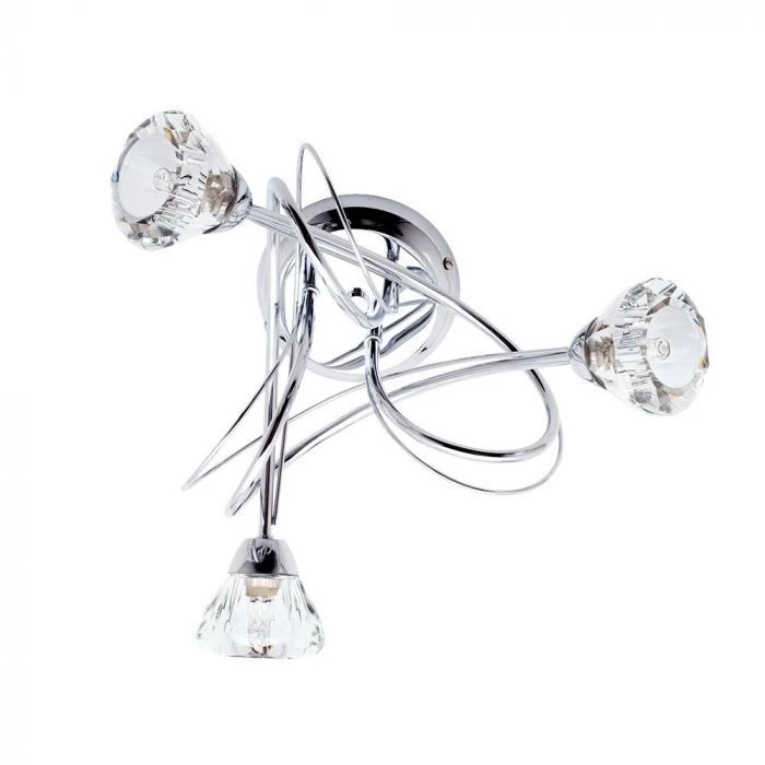 BHS Marianne Flush Ceiling 3 Light Chrome