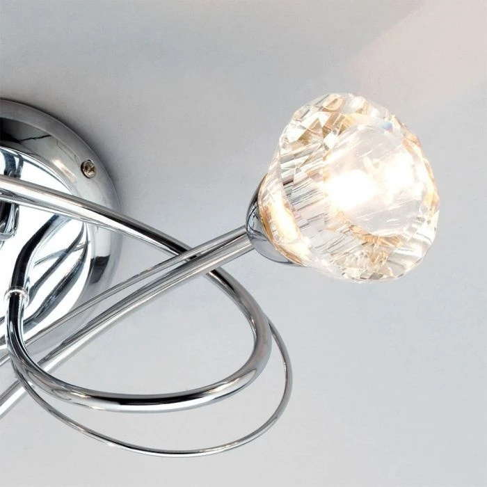 BHS Marianne Flush Ceiling 3 Light Chrome - Image 3