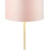 BHS Velvet Table Lamp Pink & Brass