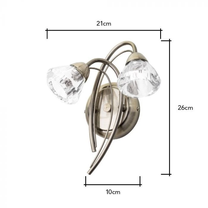 BHS Marianne Wall Light Antique Brass - Image 4