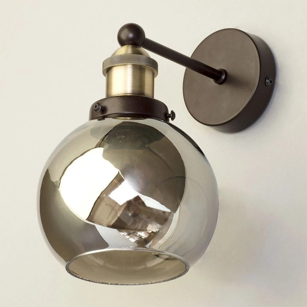 BHS Carter Industrial Glass Ball Wall Light - Image 2
