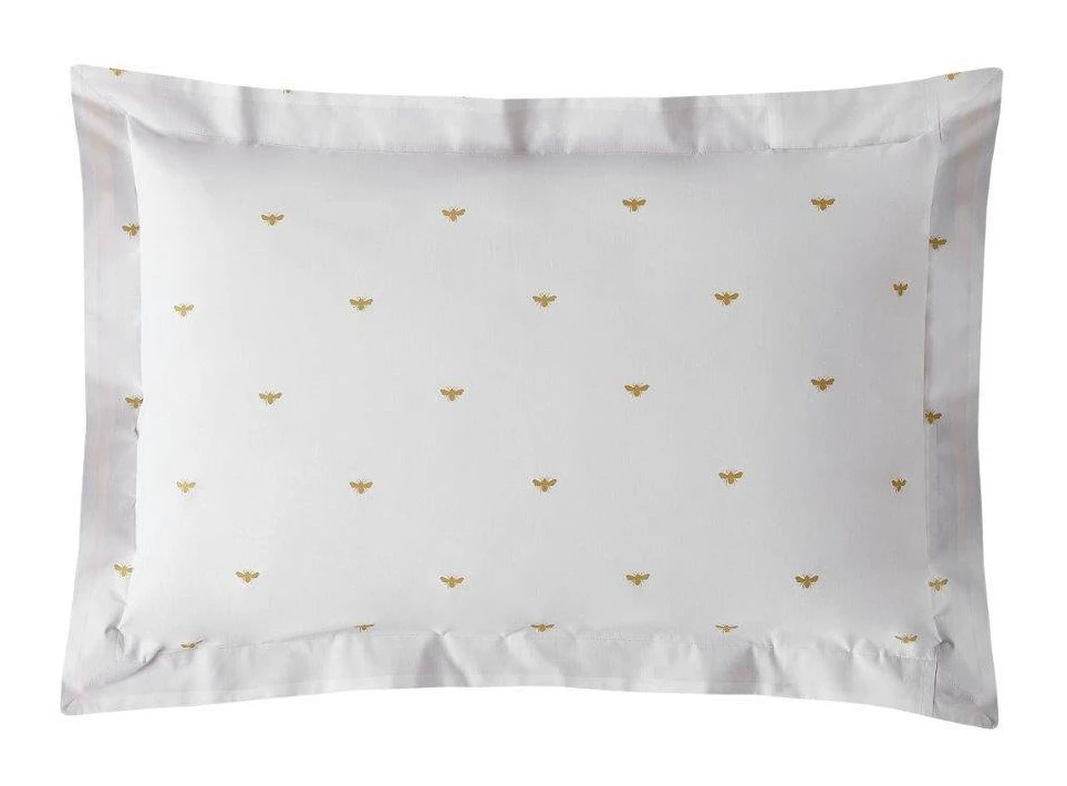 Sophie Allport Bees Mustard Oxford Pillowcase Pair - Image 2