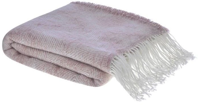 Laura Ashley Payton Dark Blush Throw