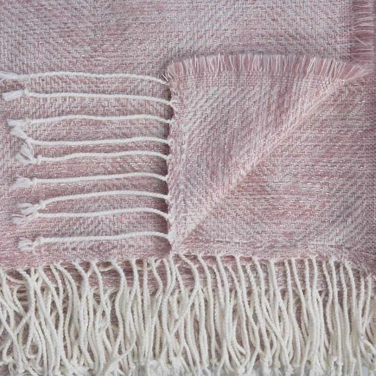 Laura Ashley Payton Dark Blush Throw - Image 2