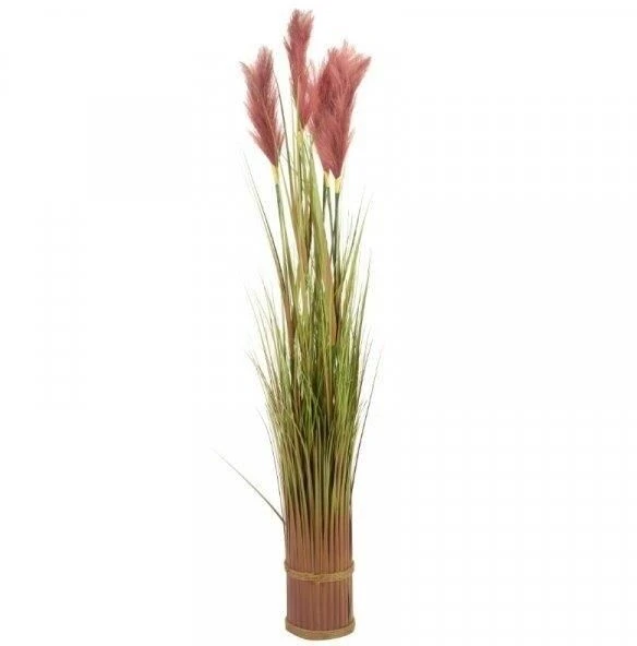 Smart Solar Faux Bouquet - Purple Pampas 120cm