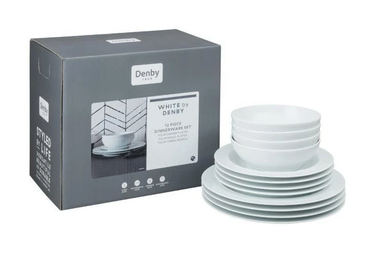 Denby White By Denby 12 Piece Dinner Set