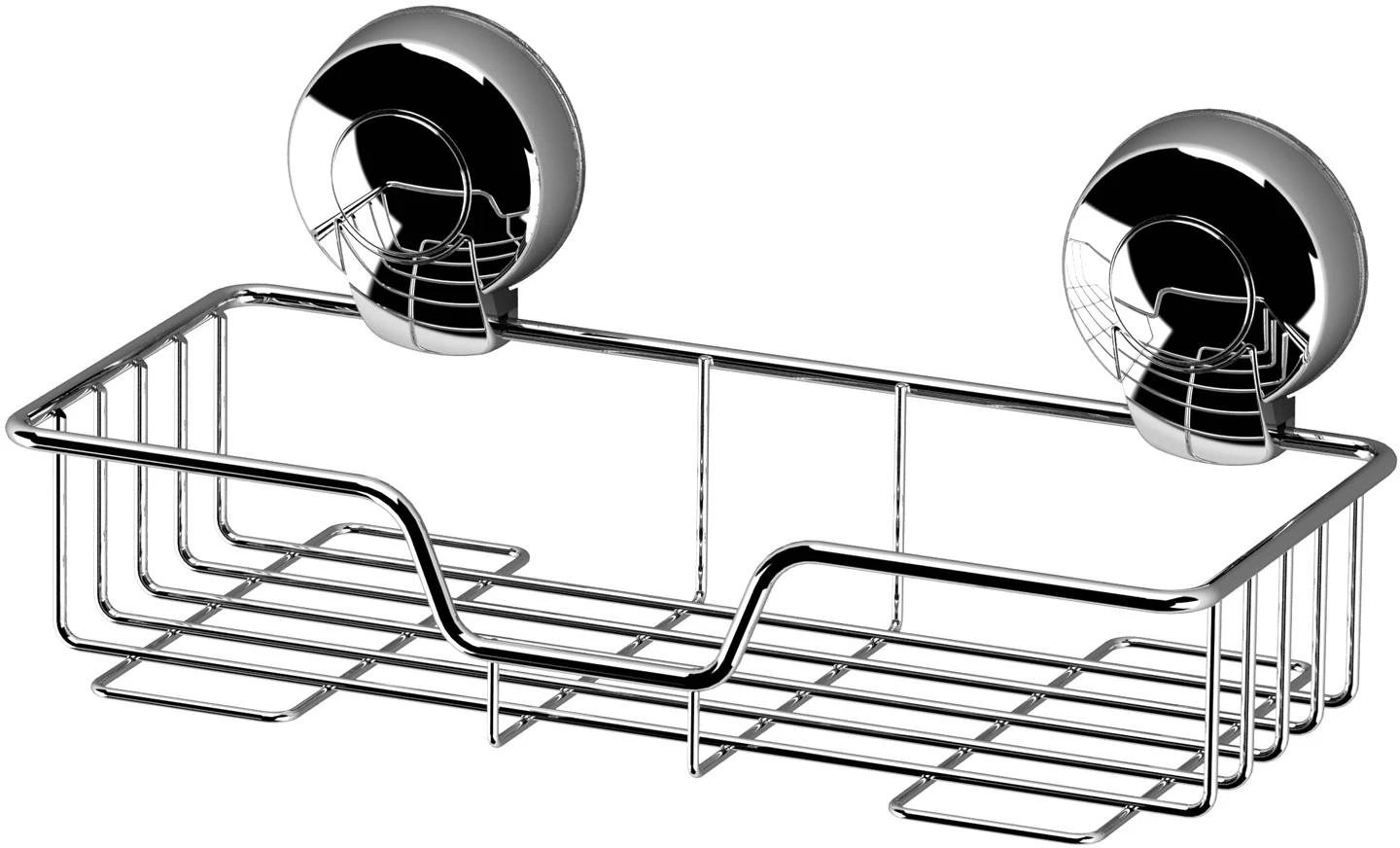 Showerdrape Suctionloc Rectangular Basket Chrome