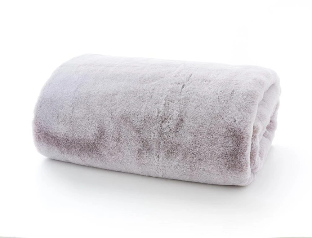 Deyongs Alaska Super Soft Faux Fur Taupe Throw