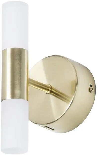 BHS Lois Twin Frosted Wall Light Satin Brass