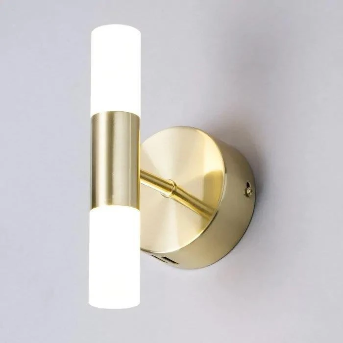 BHS Lois Twin Frosted Wall Light Satin Brass - Image 3