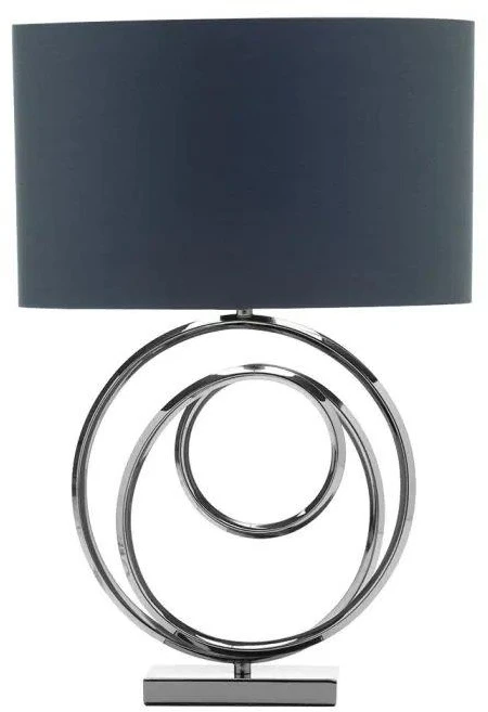 BHS Saturn Swirl Base Table Lamps Lamp Dark Grey Shade