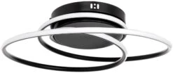 BHS Pei Rings LED Flush Ceiling Light Black