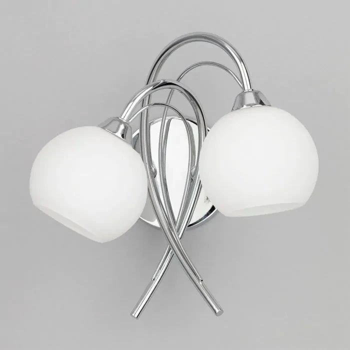 BHS Soni Wall Light, Chrome And Opal