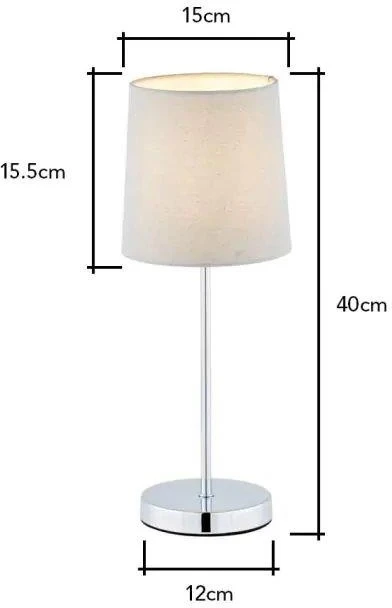 BHS Mira Touch Stick Table Lamps Lamp Grey - Image 2