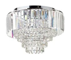 BHS Paladina Flush Ceiling Light Chrome