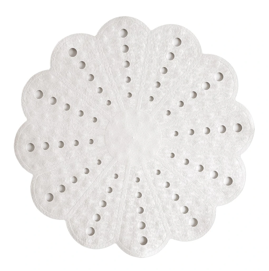 Showerdrape Petal Shower Mat White