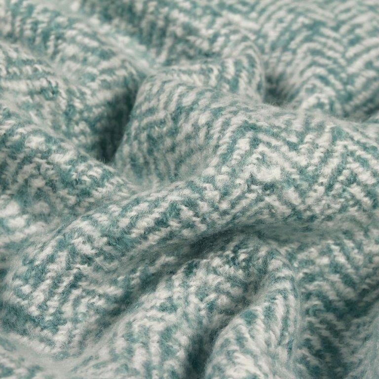Riva Weaver Herringbone Teal Throw - Image 3