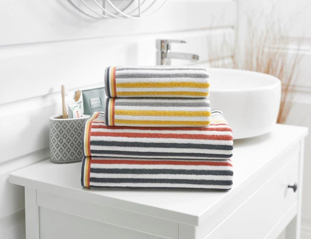 Deyongs Hanover Stripe Towels Mustard - Image 2