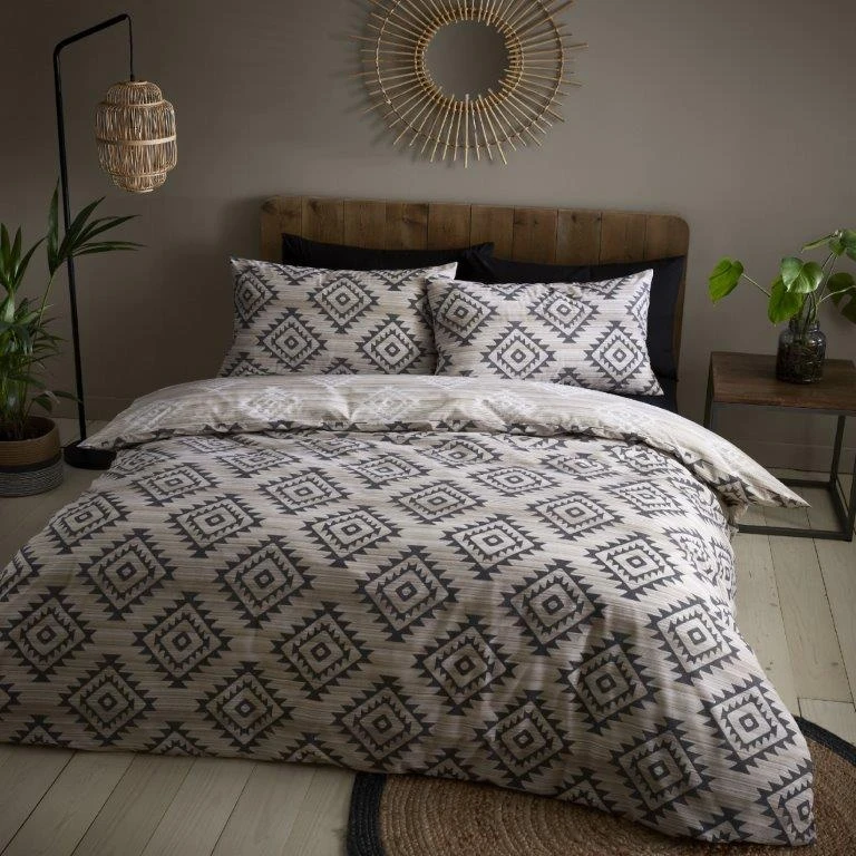 Catherine Lansfield Aztec Geo Natural Duvet Set