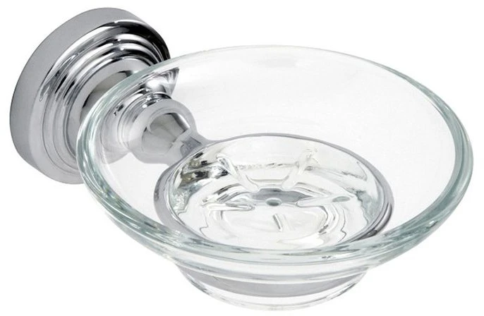 Showerdrape Fidelity Glass Soap Dish - Chrome
